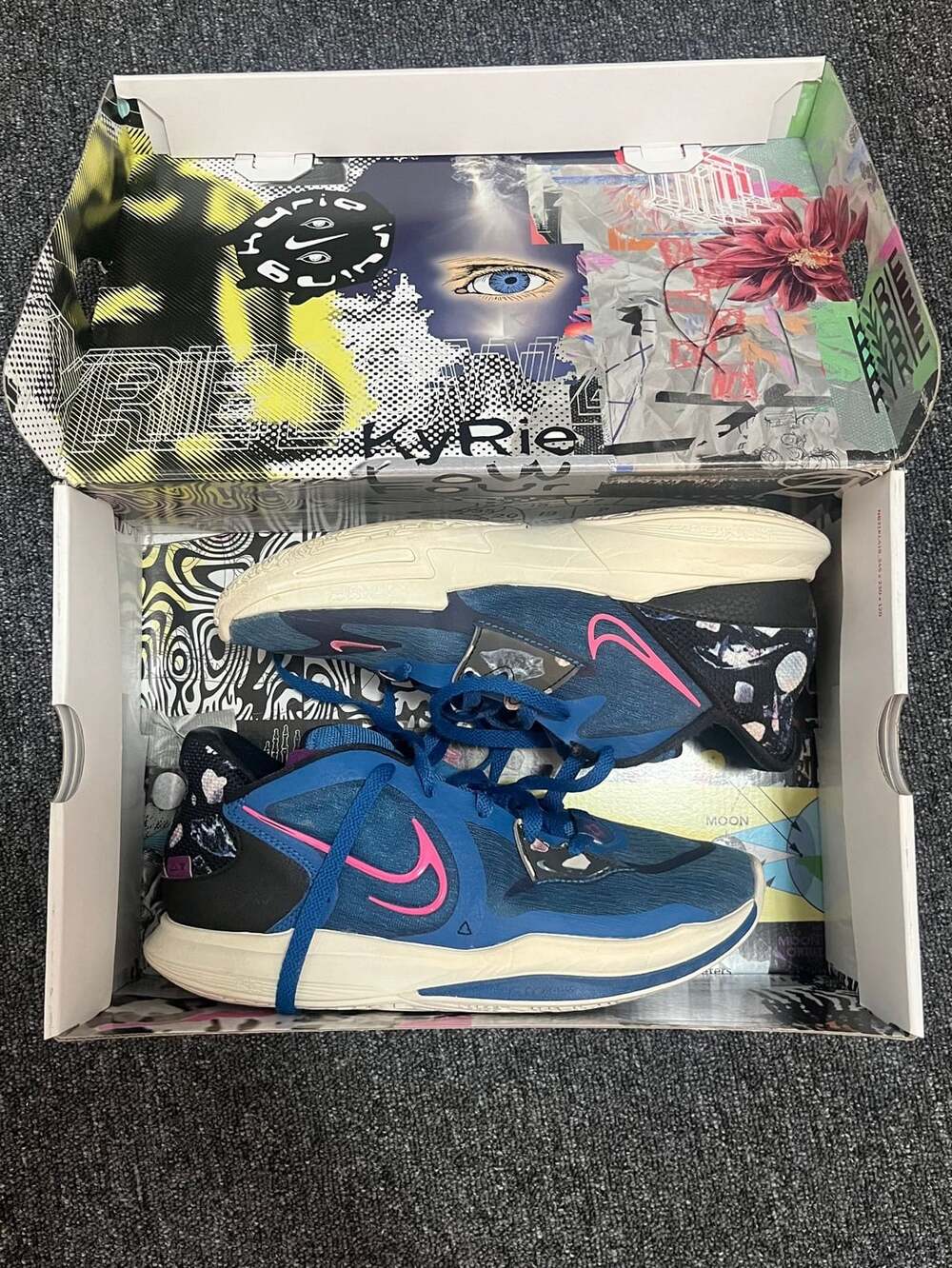 Nike Kyrie Low 5 Size 8.5 Blue Pink Basketball Shoes